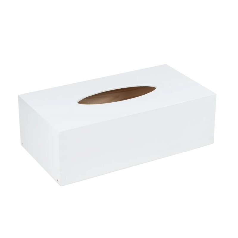 White Wooden Tissue Box Napkin Holder Bottom Open Table Storage White Wooden Tissue Box Napkin Holder Bottom Open Table Storage