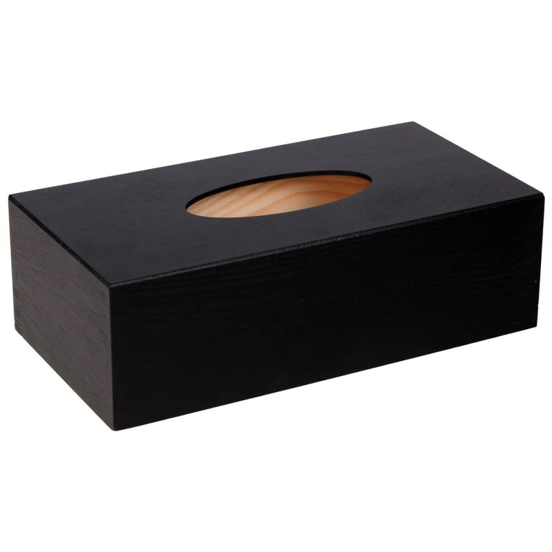 Black Wooden Tissue Box Napkin Holder Bottom Open Table Storage Black Wooden Tissue Box Napkin Holder Bottom Open Table Storage