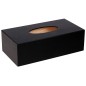 Black Wooden Tissue Box Napkin Holder Bottom Open Table Storage Black Wooden Tissue Box Napkin Holder Bottom Open Table Storage