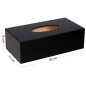 Black Wooden Tissue Box Napkin Holder Bottom Open Table Storage Black Wooden Tissue Box Napkin Holder Bottom Open Table Storage