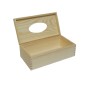 Raw Wooden Tissue Box Napkin Holder Unpainted Top Open Natural Wood