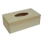 Raw Wooden Tissue Box Napkin Holder Unpainted Top Open Natural Wood