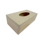 Raw Wooden Tissue Box Napkin Holder Unpainted Top Open Natural Wood