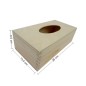 Raw Wooden Tissue Box Napkin Holder Unpainted Top Open Natural Wood