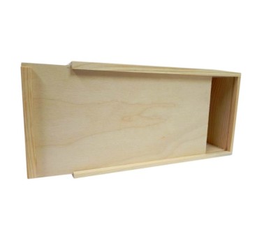 Raw Wooden Tissue Box Holder Unpainted Bottom Open