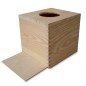 Square Wooden Tissue Box Napkin Holder Raw Unpainted Bottom Open Square Wooden Tissue Box Napkin Holder Raw Unpainted Bottom Open