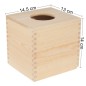 Square Wooden Tissue Box Napkin Holder Raw Unpainted Bottom Open Square Wooden Tissue Box Napkin Holder Raw Unpainted Bottom Open