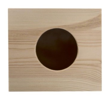 Square Wooden Tissue Box Holder Raw Bottom Open