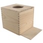 Square Wooden Tissue Box Napkin Holder Raw Unpainted Bottom Open Square Wooden Tissue Box Napkin Holder Raw Unpainted Bottom Open