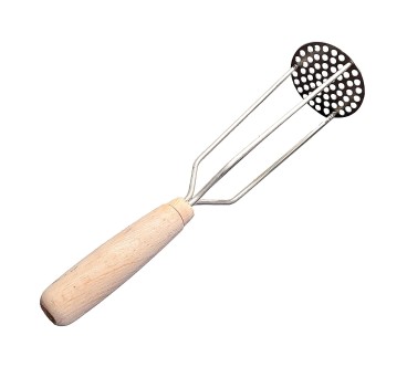 Stainless Steel Potato Masher with Beech Wood Handle