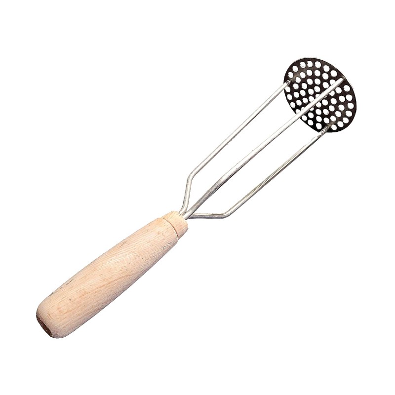 Stainless Steel Potato Masher with Beech Wood Handle Kitchen Tool 29 cm