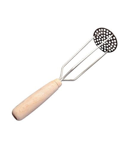 Stainless Steel Potato Masher with Beech Wood Handle