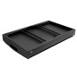 Black Wooden Breakfast Tray with Folding Legs Bed Serving Tray 50 x 30 cm