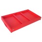 Red Wooden Breakfast Tray with Folding Legs Bed Serving Tray 50 x 30 cm
