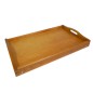 Light Brown Wooden Breakfast Tray with Folding Legs Bed Serving Tray 50 x 30 cm