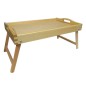 Light Wood Wooden Breakfast Tray with Folding Legs 50 x 30 cm