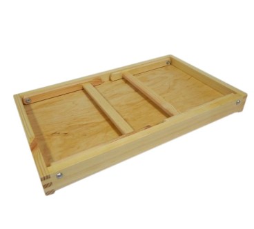 Light Wood Wooden Breakfast Tray with Folding Legs 50 x 30 cm