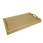 Raw Wooden Breakfast Tray with Folding Legs Bed Serving Tray 50 x 30 cm