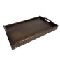 Dark Brown Wooden Breakfast Tray with Folding Legs Bed Serving Tray 50 x 30 cm