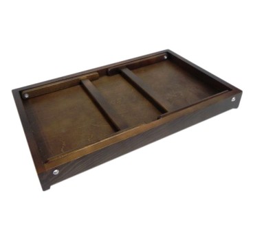 Dark Brown Wooden Breakfast Tray with Folding Legs 50 x 30 cm