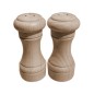 Wooden Salt and Pepper Shakers Set of 2 Beech Wood 10 cm