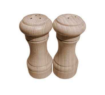 Wooden Salt and Pepper Shakers Set of 2 Beech Wood