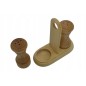 Wooden Salt and Pepper Shakers with Holder Beech Wood