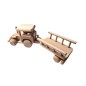 Wooden Tractor with Hay Trailer Handmade Pine Wood Model with Moving Wheels