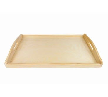 Wooden Breakfast Serving Tray Light Wood 40 x 30 cm