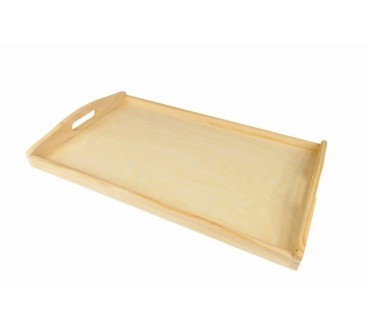 Wooden Breakfast Serving Tray Light Wood 40 x 30 cm