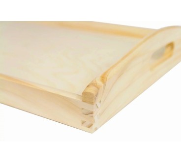 Wooden Breakfast Serving Tray Light Wood 30 x 20 cm