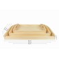 Wooden Breakfast Serving Trays Set of 3 Light Wood Small Medium Large Wooden Breakfast Serving Trays Set of 3 Light Wood Small Medium Large