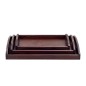 Wooden Breakfast Serving Trays Set of 3 Dark Brown Small Medium Large Wooden Breakfast Serving Trays Set of 3 Dark Brown Small Medium Large