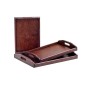 Wooden Breakfast Serving Trays Set of 3 Dark Brown Small Medium Large Wooden Breakfast Serving Trays Set of 3 Dark Brown Small Medium Large