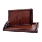 Wooden Breakfast Serving Trays Set of 3 Dark Brown Small Medium Large Wooden Breakfast Serving Trays Set of 3 Dark Brown Small Medium Large