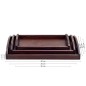 Wooden Breakfast Serving Trays Set of 3 Dark Brown Small Medium Large Wooden Breakfast Serving Trays Set of 3 Dark Brown Small Medium Large