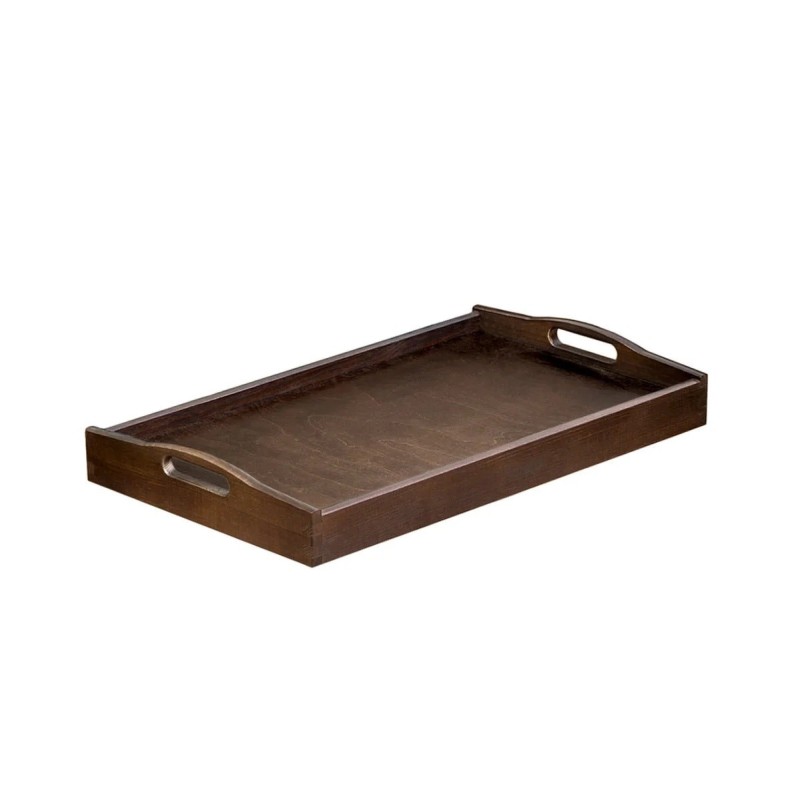 Wooden Breakfast Serving Tray Dark Brown Large 40 x 30 cm Wooden Breakfast Serving Tray Dark Brown Large 40 x 30 cm