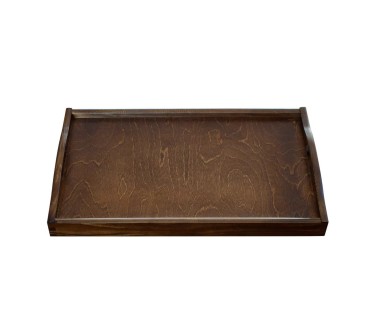 Wooden Breakfast Serving Tray Dark Brown 30 x 20 cm