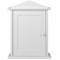 Wooden Key Cabinet Wall Mounted Key Holder Box with 6 Hooks White