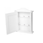Wooden Key Cabinet Wall Mounted Key Holder Box with 6 Hooks White