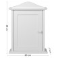 Wooden Key Cabinet Wall Mounted Key Holder Box with 6 Hooks White