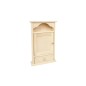 Wooden Key Cabinet Wall Mounted Key Holder with 6 Hooks and Drawer Raw