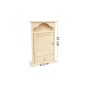 Wooden Key Cabinet Wall Mounted Key Holder with 6 Hooks and Drawer Raw