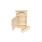 Wooden Key Cabinet Wall Mounted Key Holder with 6 Hooks and Drawer Raw
