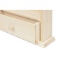 Wooden Key Cabinet Wall Mounted Key Holder with 6 Hooks and Drawer Raw