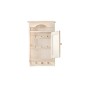 Wooden Key Cabinet Wall Mounted Key Holder with 6 Hooks Raw Tall
