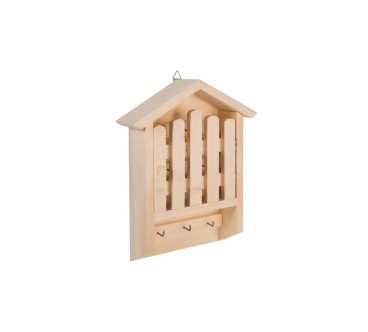 Wooden Key Cabinet Gate Design with 6 Hooks