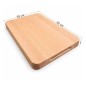 Wooden World Beech Wood Chopping Block 50x35x4 cm Large Oiled Cutting Board