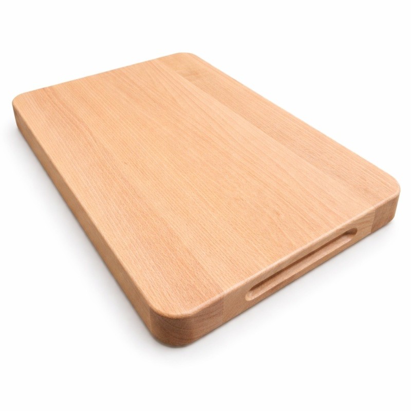 Wooden World Beech Wood Chopping Block 30x20x4 cm Oiled Cutting Board