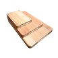 Wooden World Beech Wood Chopping Block 30x20x4 cm Oiled Cutting Board